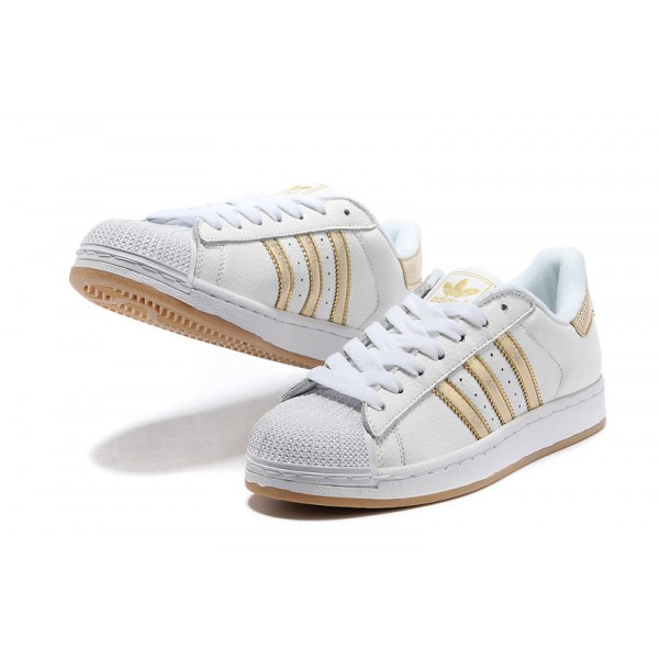 adidas superstar blanc et or